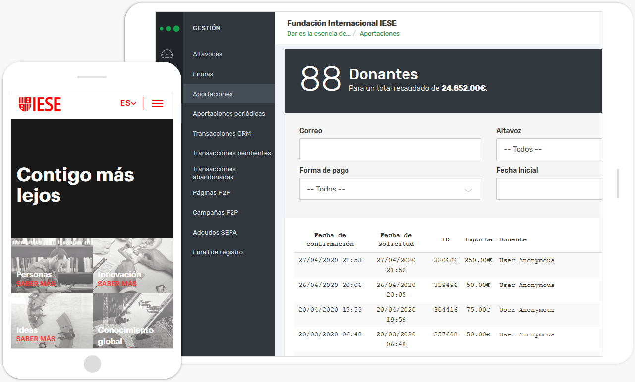 Nuestro software incluye funcionalidades avanzadas que puedes activar a medida que lo necesites